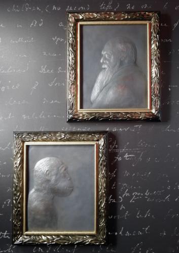 Vedula Štanclová_Charles Darwin_cizelovaná měď_Kov a šperk_maturitní práce 2022